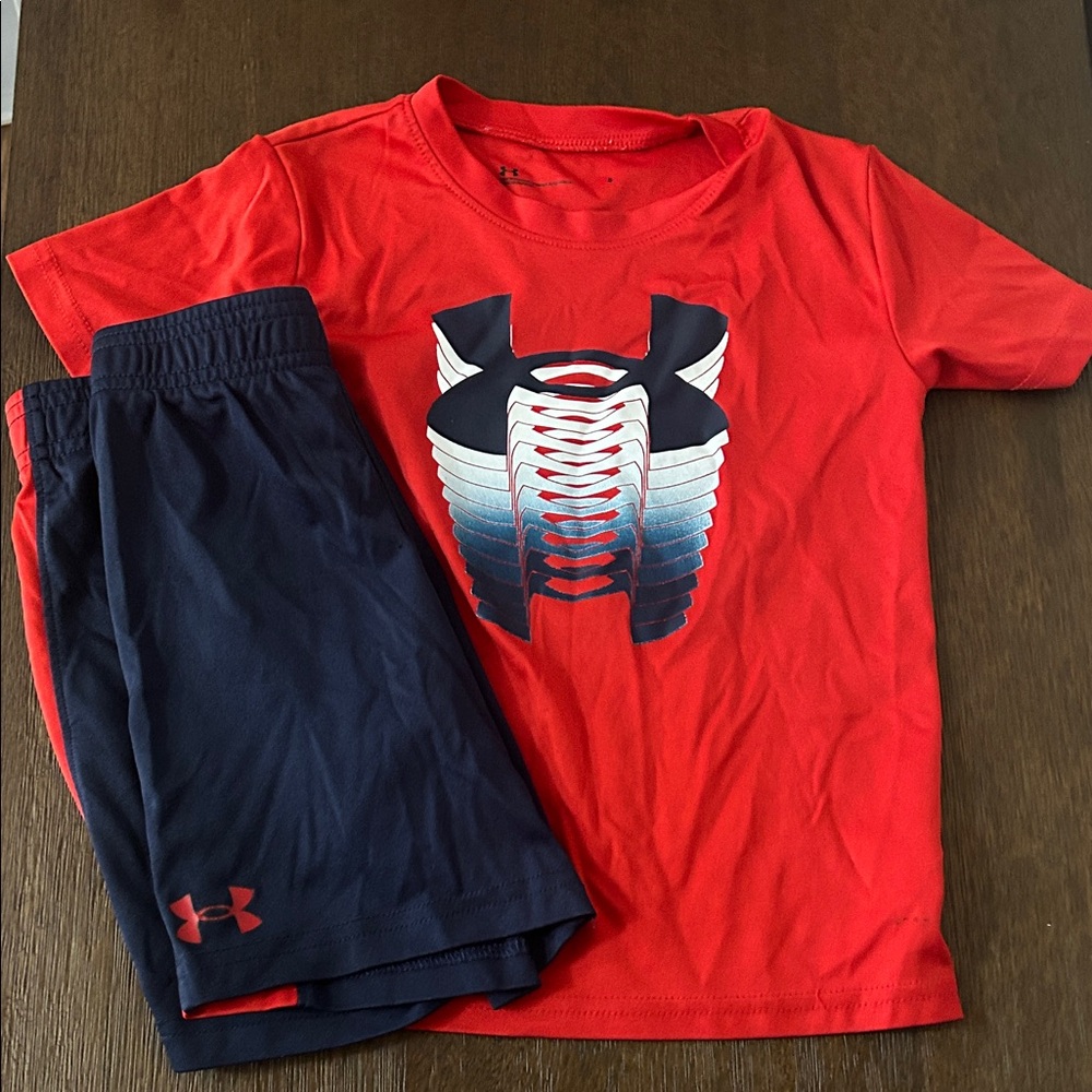 Under Armour Red and Navy Kids Outfit